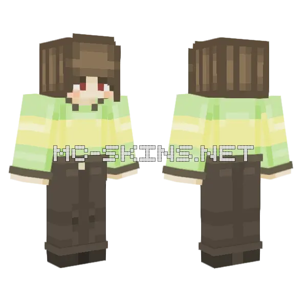 Chara Skin Minecraft skin, front and back