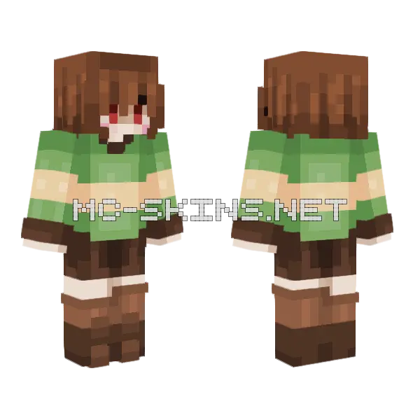 Chara Skin Minecraft skin, front and back