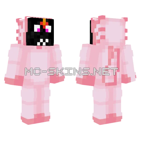 Character In Onesie Minecraft skin, front and back