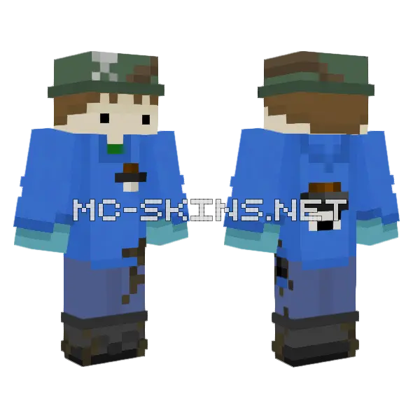 Charlie With Overtime Merch Minecraft skin, front and back