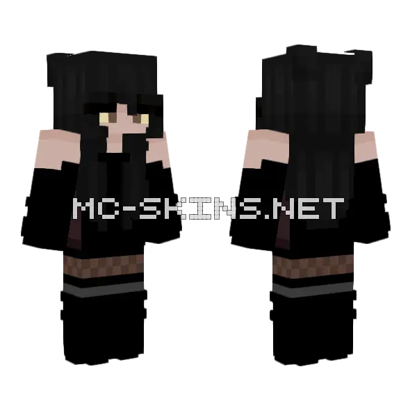 Charliereboot Black Cloak Minecraft skin, front and back