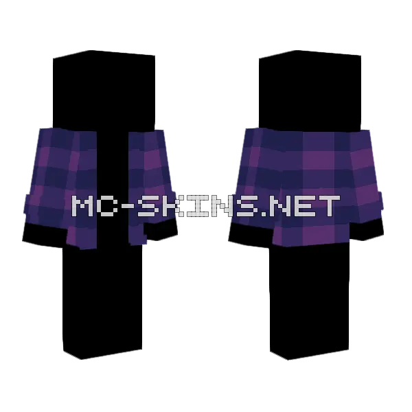 Checkered Blue Purple Magenta Base Minecraft skin, front and back