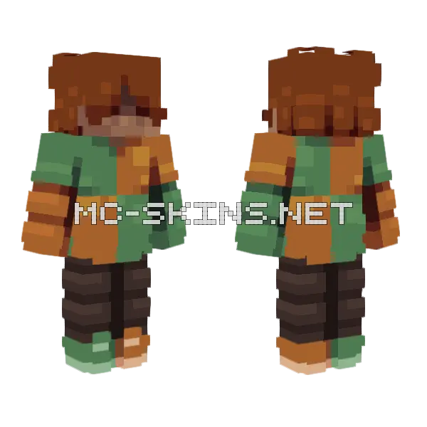 Checkered Plunder Minecraft skin, front and back
