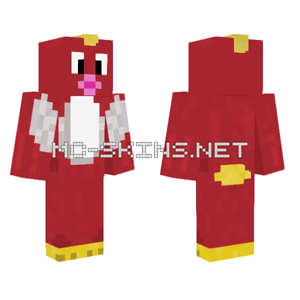Cheep Cheep Mario Minecraft skin, front and back
