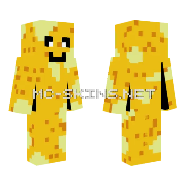 Cheese Character Minecraft skin, front and back