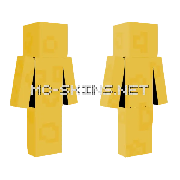Cheese Skin Minecraft skin, front and back