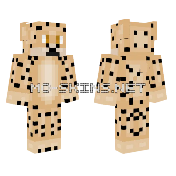 Cheetah Skin Minecraft skin, front and back