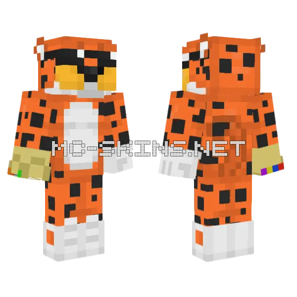 Cheetos Tanos Minecraft skin, front and back