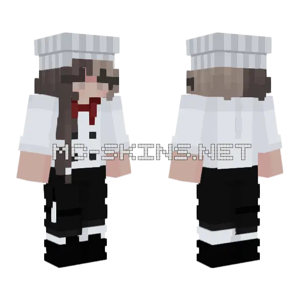 Chef Minecraft skin, front and back