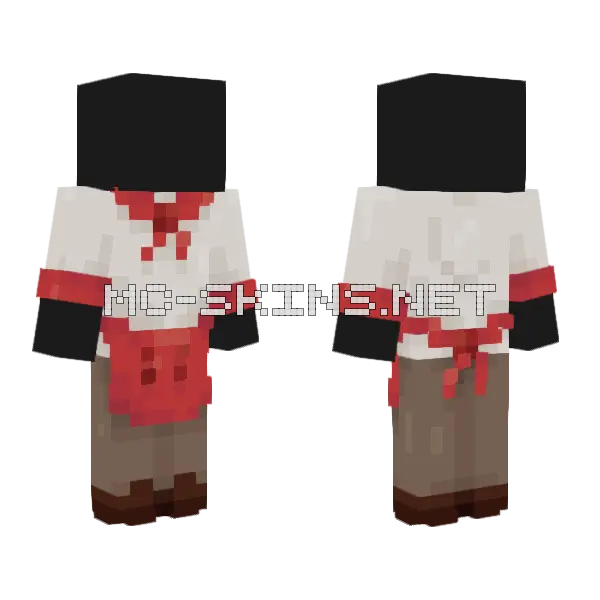 Chef Dolos Worker Minecraft skin, front and back