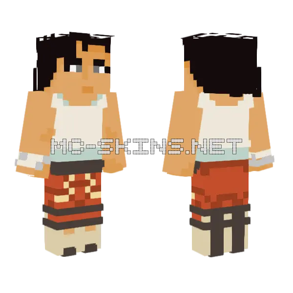 Chell Portal 2 Minecraft skin, front and back
