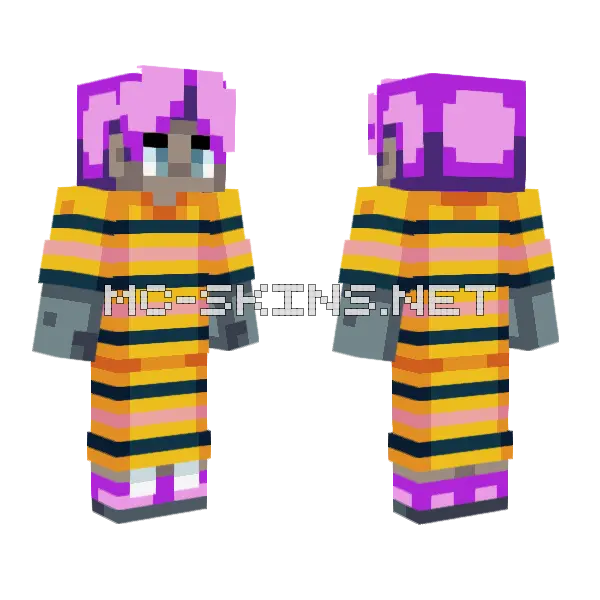 Chelsea Hive Style Minecraft skin, front and back
