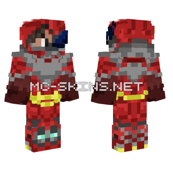 Chemigueli Redraptor Minecraft skin, front and back