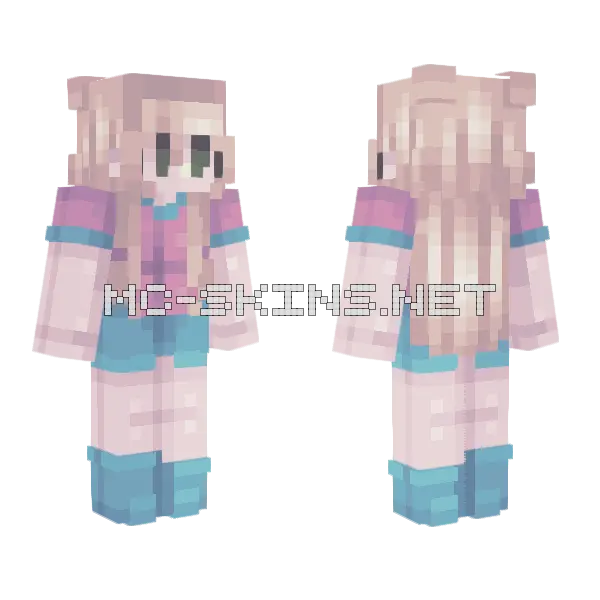 Cherry Blossom RCE Minecraft skin, front and back