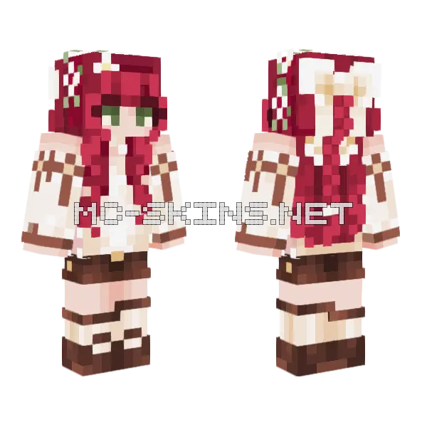 Cherry Character Minecraft skin, front and back