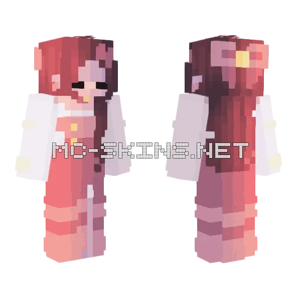Cherry Ice Rce Minecraft skin, front and back