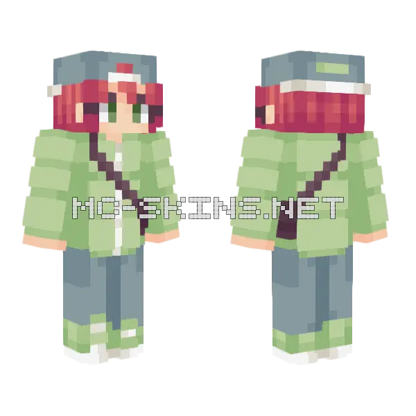 Cherry Limeade Te Collab Minecraft skin, front and back