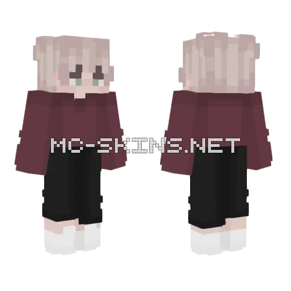 Cherry Male Minecraft skin, front and back