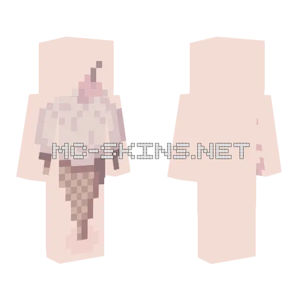 Cherry On Top Minecraft skin, front and back
