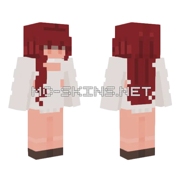 Cherry Pie Girl Minecraft skin, front and back