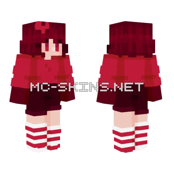 Cherry Raffle Base Minecraft skin, front and back