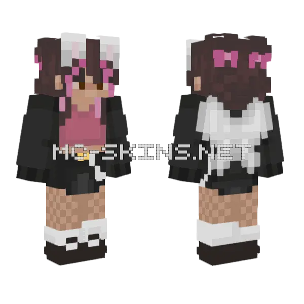 Cherrybabie Minecraft skin, front and back