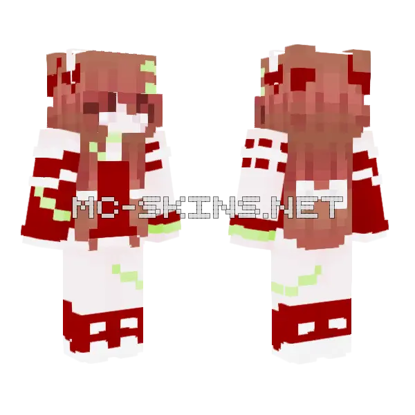 Cherryberry RCE Minecraft skin, front and back