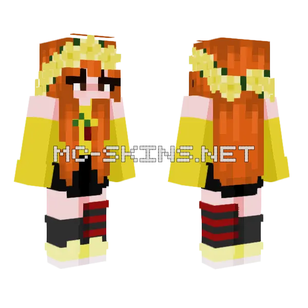 Cherryrar Girl Minecraft skin, front and back