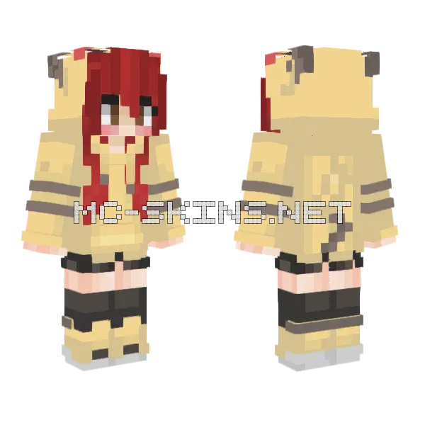 Cherryrar Girl Minecraft skin, front and back