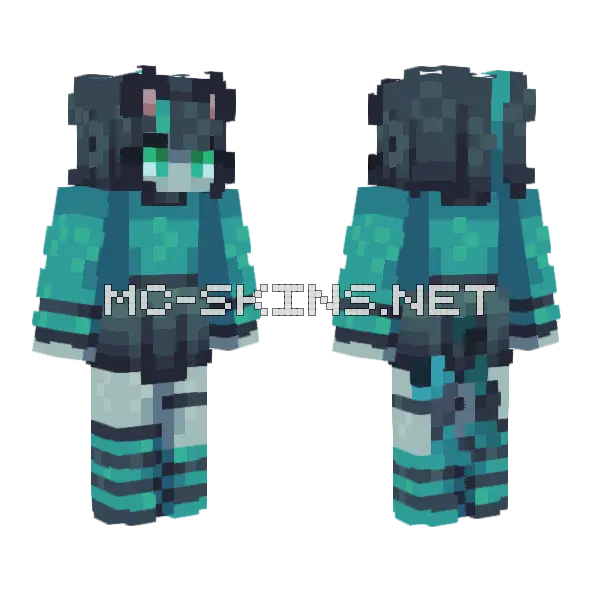 Cheshire Cat Skintober Minecraft skin, front and back