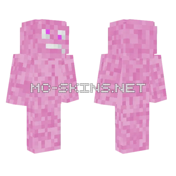 Chewed Up Bubblegum Minecraft skin, front and back