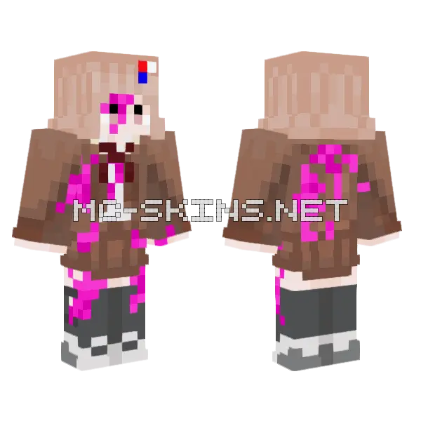 Chiaki Nanami Execution Minecraft skin, front and back