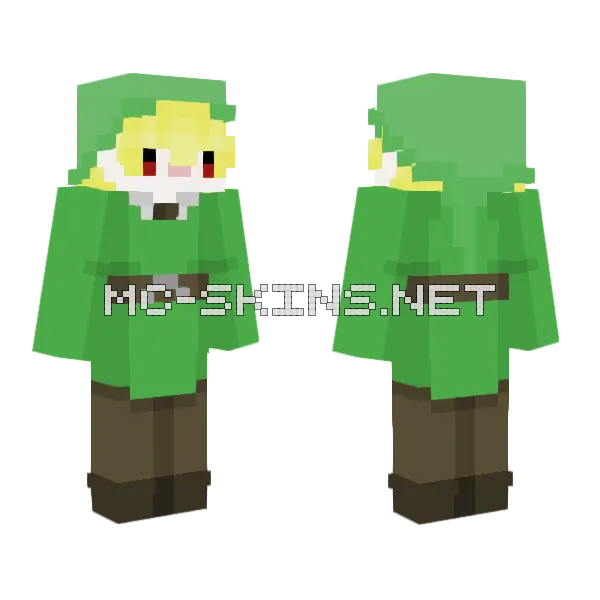 Chibi Ben Drowned Skin Minecraft skin, front and back