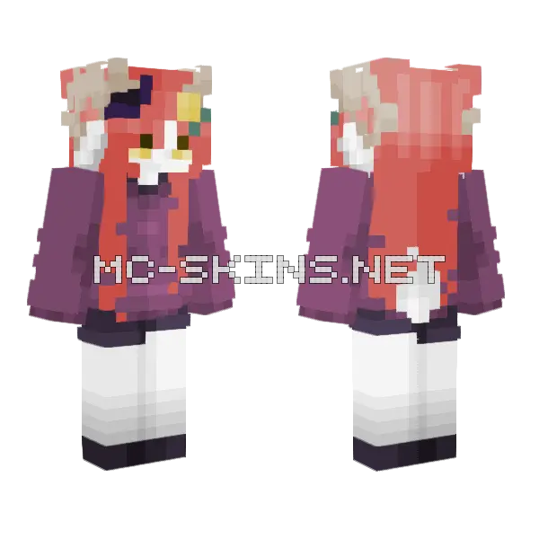 Chibi Friensmp Lore Minecraft skin, front and back