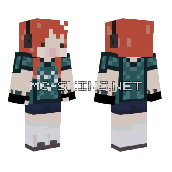 Chibi Girl Skin, front and back