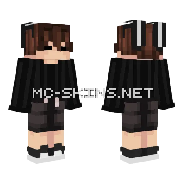 Chibi Simple Matching Minecraft skin, front and back