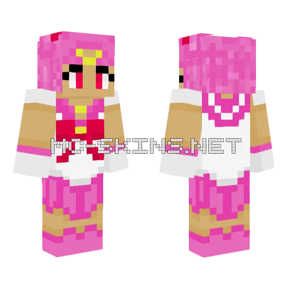 Chibi Usa Minecraft skin, front and back