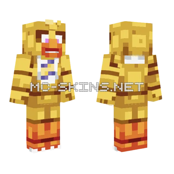 Chica FNAF Skin Minecraft skin, front and back