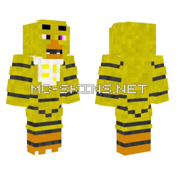 Chica Skin Minecraft skin, front and back