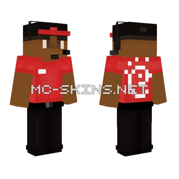 Chick Fil A Quamax Minecraft skin, front and back