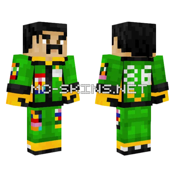 Chick Hicks Green Train Minecraft skin, front and back
