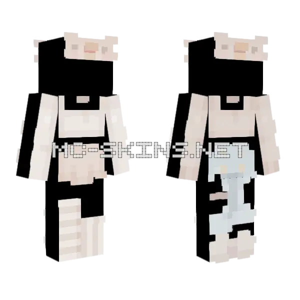 Chickens Raffle Minecraft skin, front and back