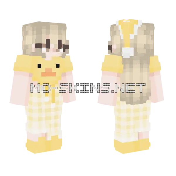 Chickitiy Chrip Chirp Minecraft skin, front and back