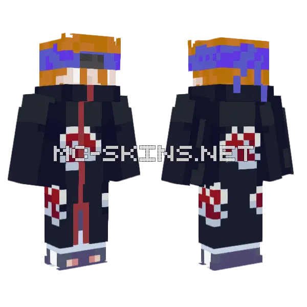 Chico Akatsuki Minecraft skin, front and back
