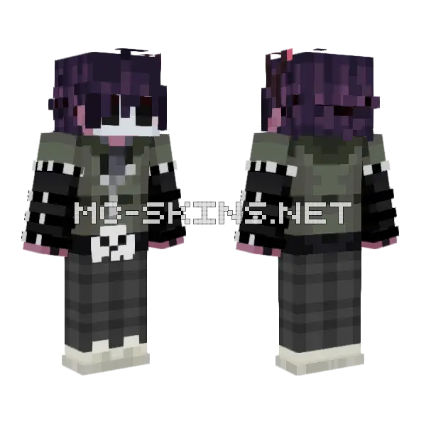 Chico Enmascarado Minecraft skin, front and back