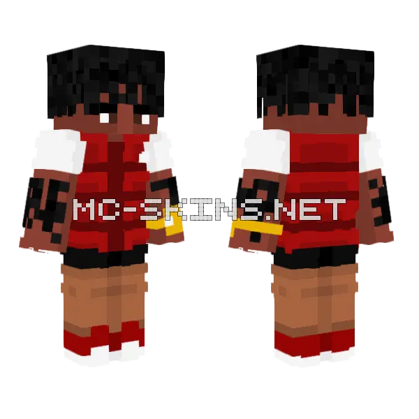 Chief Keef Rapper Minecraft skin, front and back