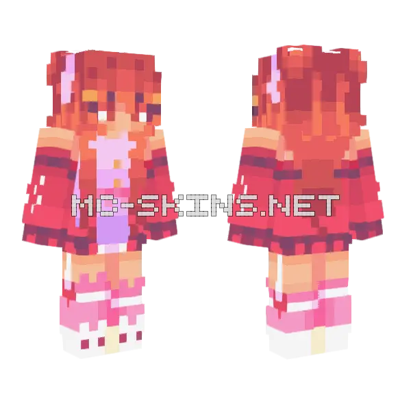 Chikattsu Rce Minecraft skin, front and back