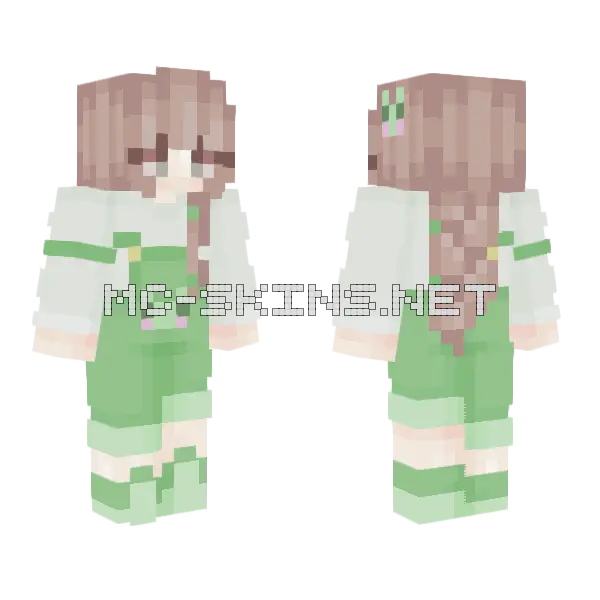 Childhood Claire One Layer Minecraft skin, front and back