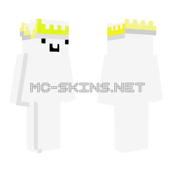 Chill Blob Minecraft skin, front and back