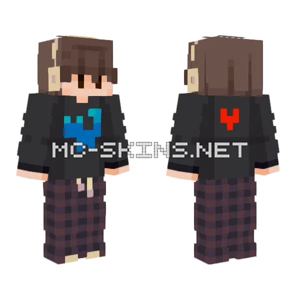Chill Boy Minecraft skin, front and back